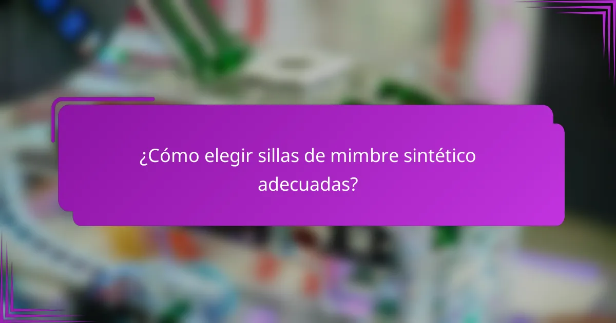 ¿Cómo elegir sillas de mimbre sintético adecuadas?