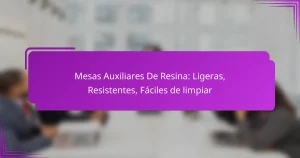 Mesas Auxiliares De Resina: Ligeras, Resistentes, Fáciles de limpiar